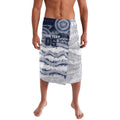 Custom Geelong Navy Lavalava Playful Cat Kicking Ball