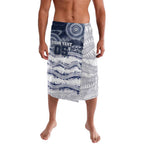 Custom Geelong Navy Lavalava Playful Cat Kicking Ball