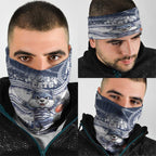 Geelong Navy Neck Gaiter Playful Cat Kicking Ball