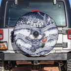 Geelong Navy Spare Tire Cover Playful Cat Kicking Ball