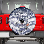 Geelong Navy Spare Tire Cover Playful Cat Kicking Ball