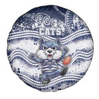 Geelong Navy Spare Tire Cover Playful Cat Kicking Ball