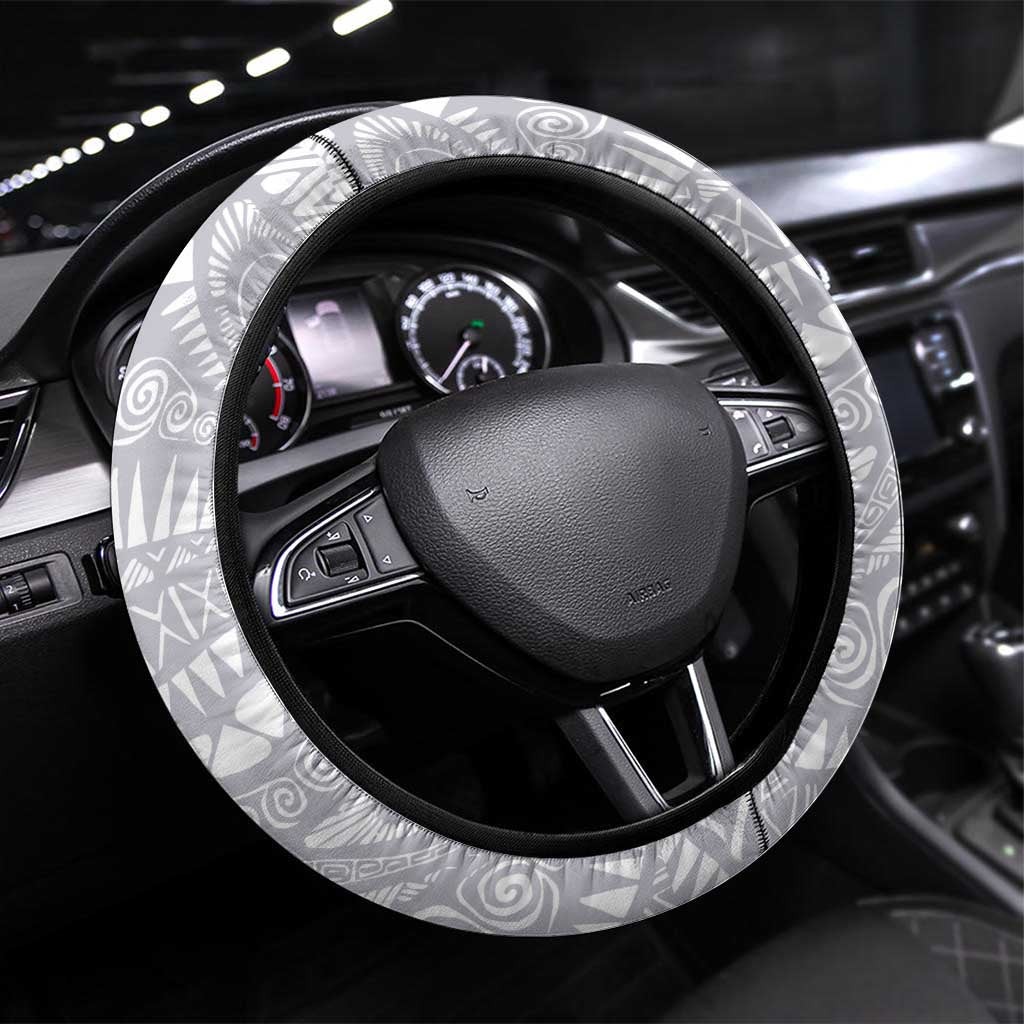 Geelong Navy Steering Wheel Cover Playful Cat Kicking Ball