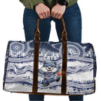 Geelong Navy Travel Bag Playful Cat Kicking Ball