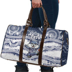 Geelong Navy Travel Bag Playful Cat Kicking Ball