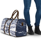 Geelong Navy Travel Bag Playful Cat Kicking Ball