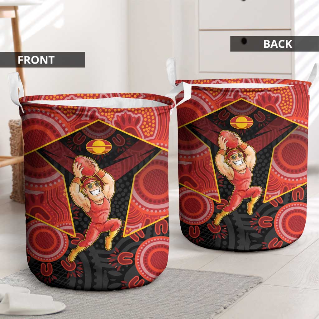 Gold Coast Suns Red Laundry Basket Football Player Sun Emblem Dynamic