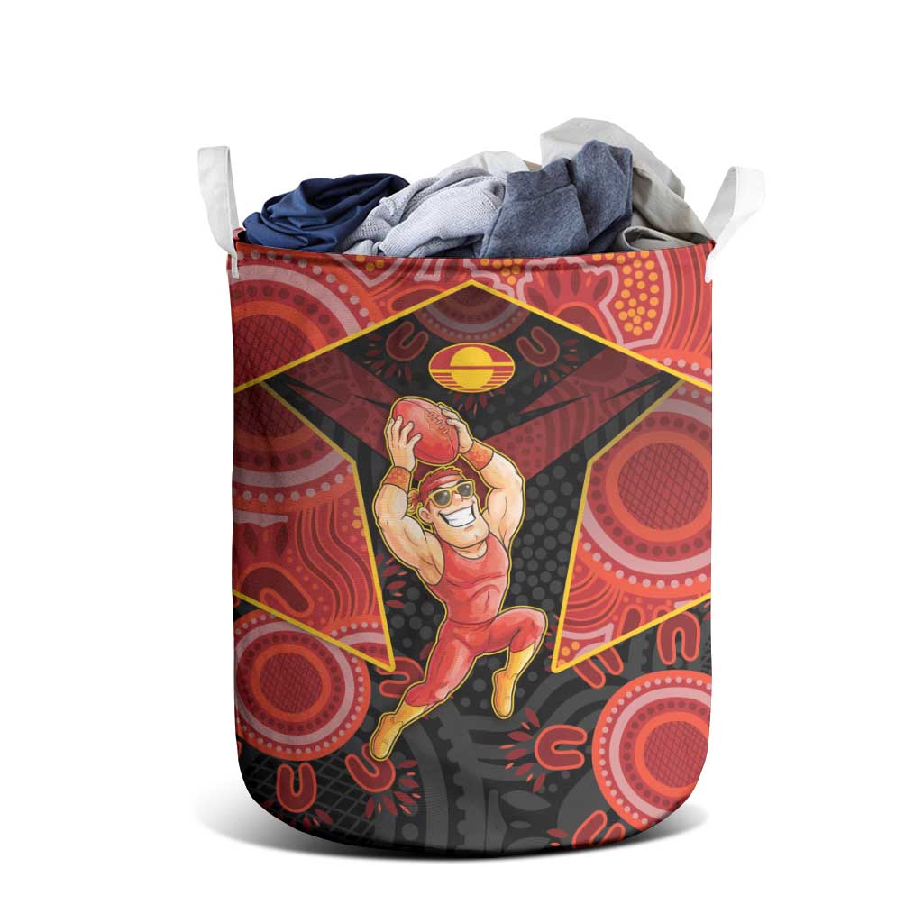 Gold Coast Suns Red Laundry Basket Football Player Sun Emblem Dynamic