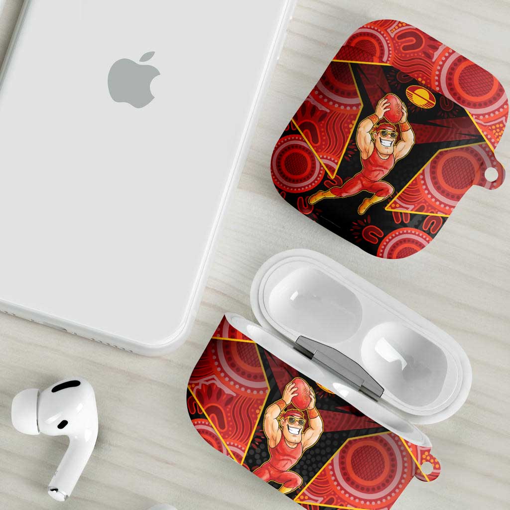 Gold Coast Suns Red AirPods Case Football Player Sun Emblem Dynamic