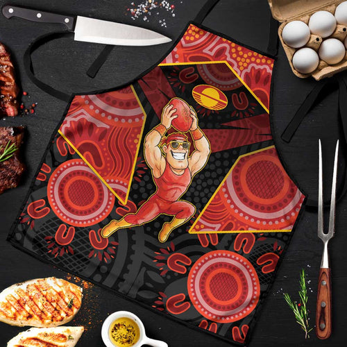 Gold Coast Suns Red Apron Football Player Sun Emblem Dynamic