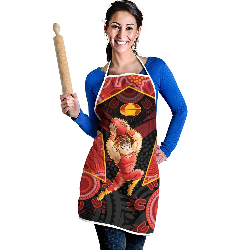 Gold Coast Suns Red Apron Football Player Sun Emblem Dynamic