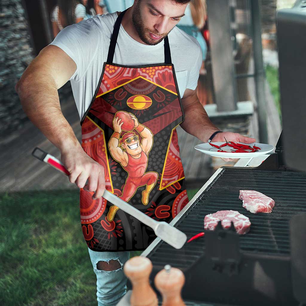 Gold Coast Suns Red Apron Football Player Sun Emblem Dynamic