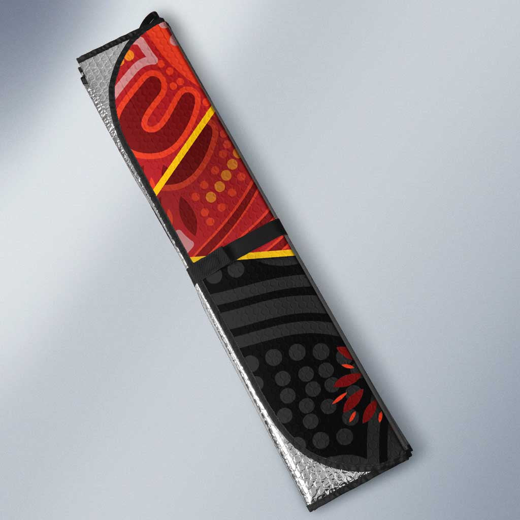 Gold Coast Suns Red Auto Sun Shade Football Player Sun Emblem Dynamic