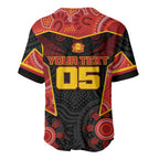 Custom Gold Coast Suns Red Baseball Jersey Football Player Sun Emblem Dynamic