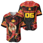 Custom Gold Coast Suns Red Baseball Jersey Football Player Sun Emblem Dynamic