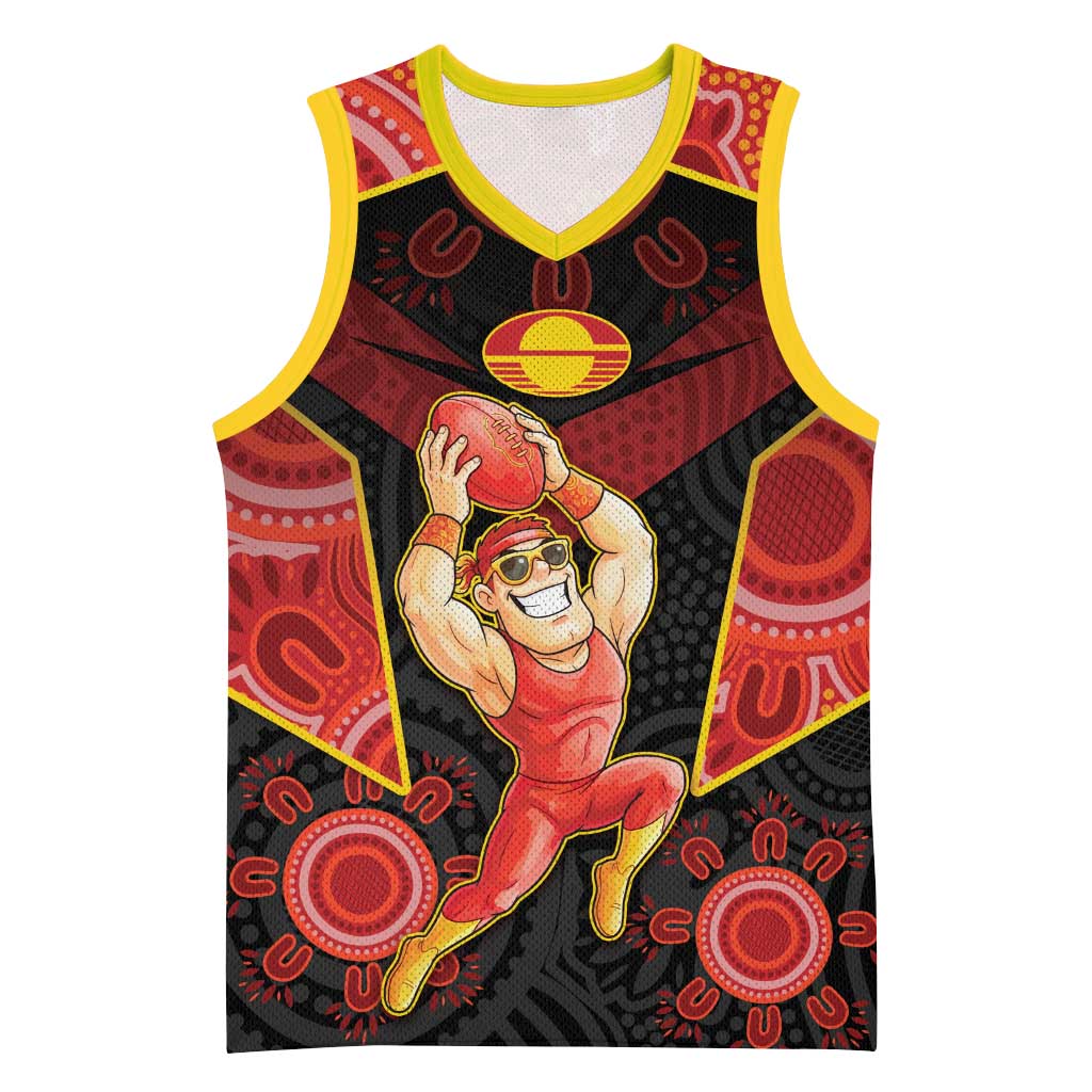 Custom Gold Coast Suns Red Basketball Jersey Football Player Sun Emblem Dynamic