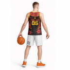 Custom Gold Coast Suns Red Basketball Jersey Football Player Sun Emblem Dynamic