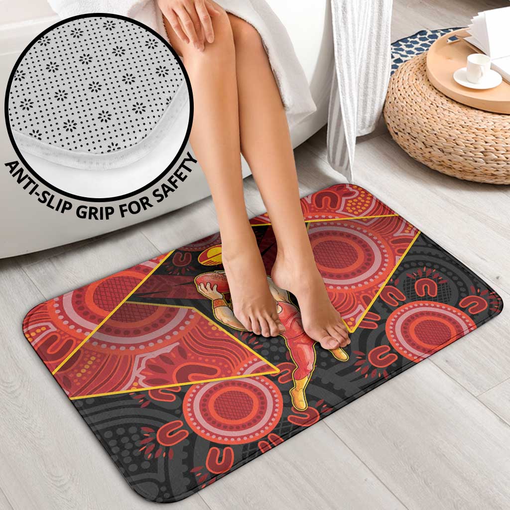 Gold Coast Suns Red Bathroom Set Football Player Sun Emblem Dynamic