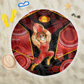 Gold Coast Suns Red Beach Blanket Football Player Sun Emblem Dynamic