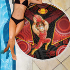 Gold Coast Suns Red Beach Blanket Football Player Sun Emblem Dynamic