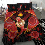 Gold Coast Suns Red Bedding Set Football Player Sun Emblem Dynamic