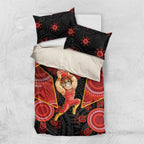 Gold Coast Suns Red Bedding Set Football Player Sun Emblem Dynamic