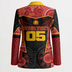 Custom Gold Coast Suns Red Blazer Football Player Sun Emblem Dynamic