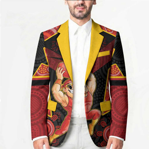 Custom Gold Coast Suns Red Blazer Football Player Sun Emblem Dynamic