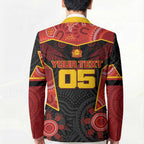 Custom Gold Coast Suns Red Blazer Football Player Sun Emblem Dynamic