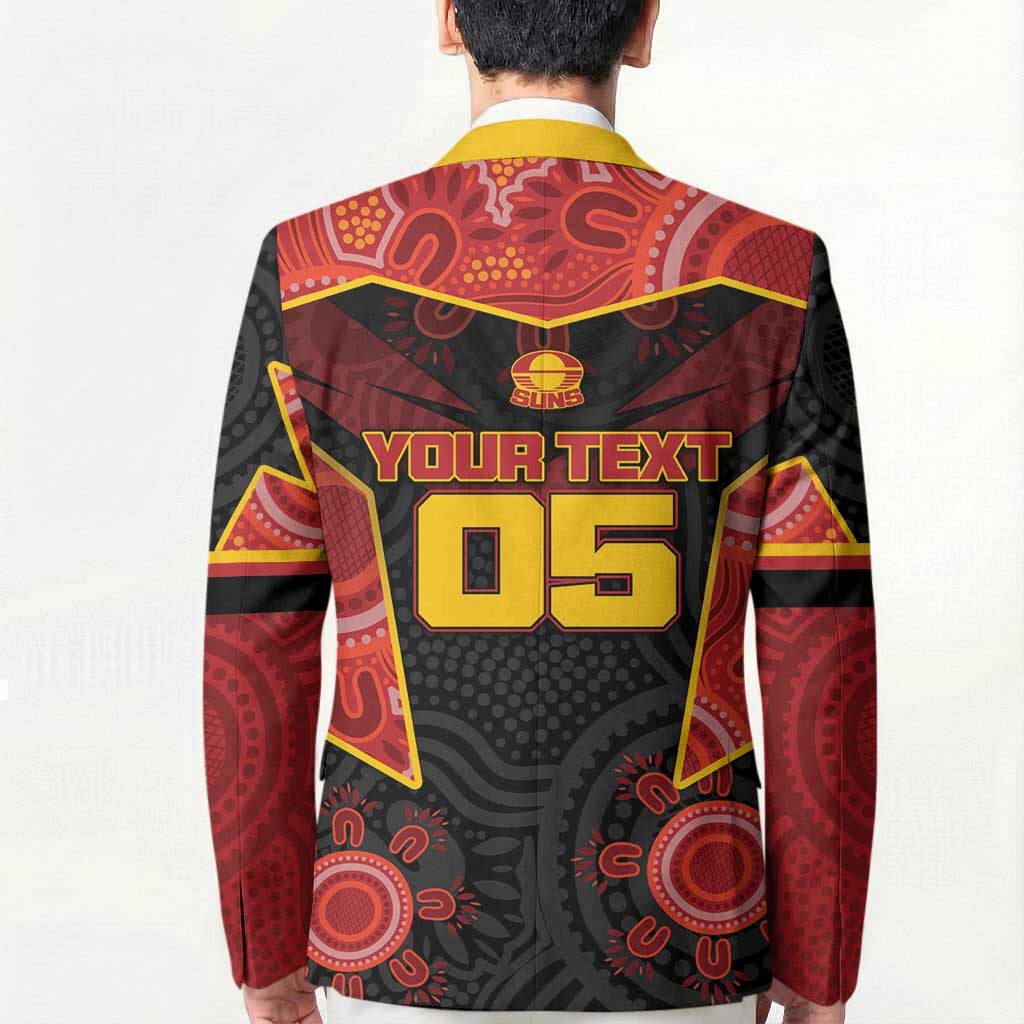 Custom Gold Coast Suns Red Blazer Football Player Sun Emblem Dynamic