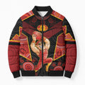 Custom Gold Coast Suns Red Bomber Puffer Jacket Football Player Sun Emblem Dynamic