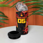 Custom Gold Coast Suns Red 4 in 1 Can Cooler Tumbler Football Player Sun Emblem Dynamic