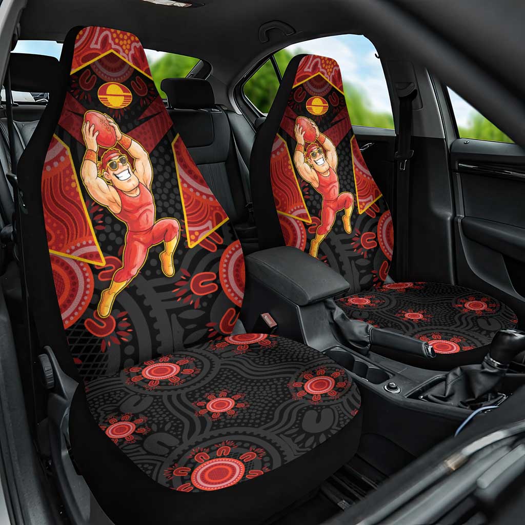 Gold Coast Suns Red Car Seat Cover Football Player Sun Emblem Dynamic