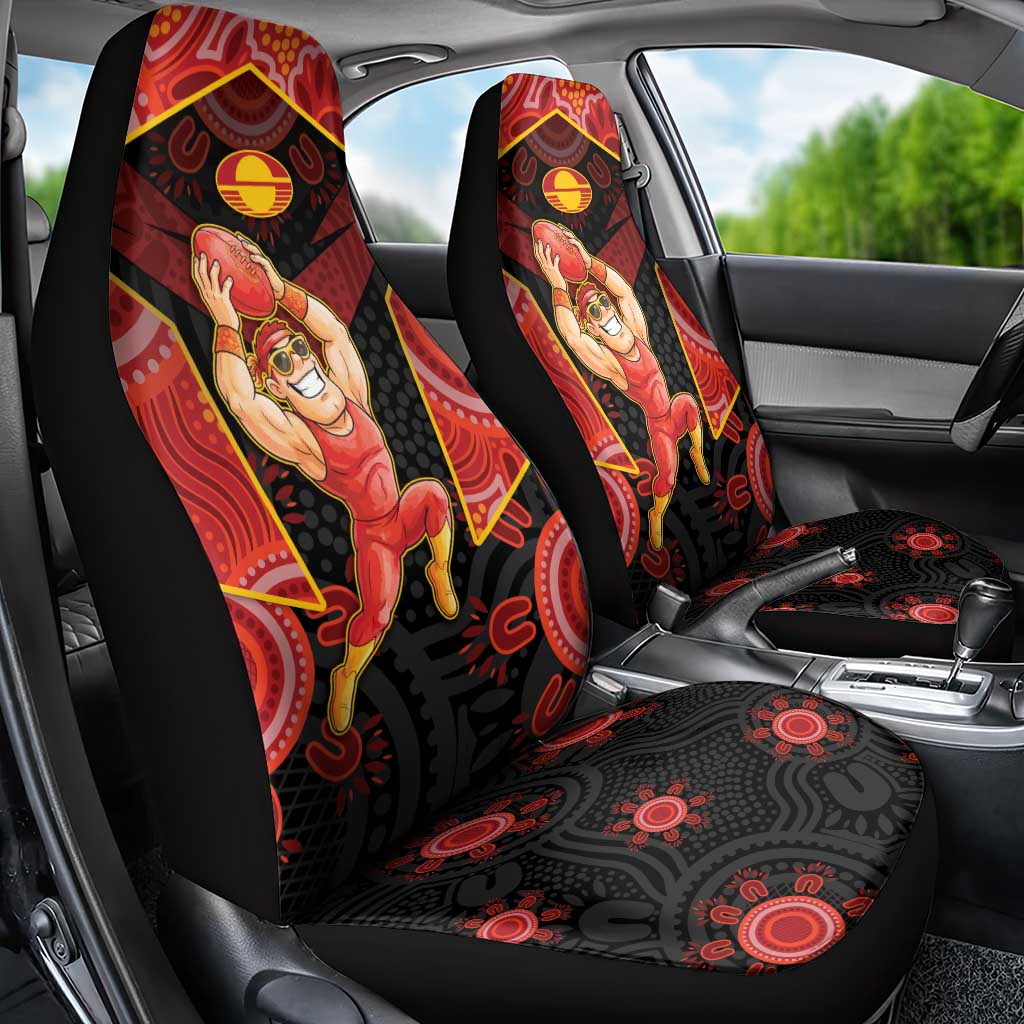 Gold Coast Suns Red Car Seat Cover Football Player Sun Emblem Dynamic