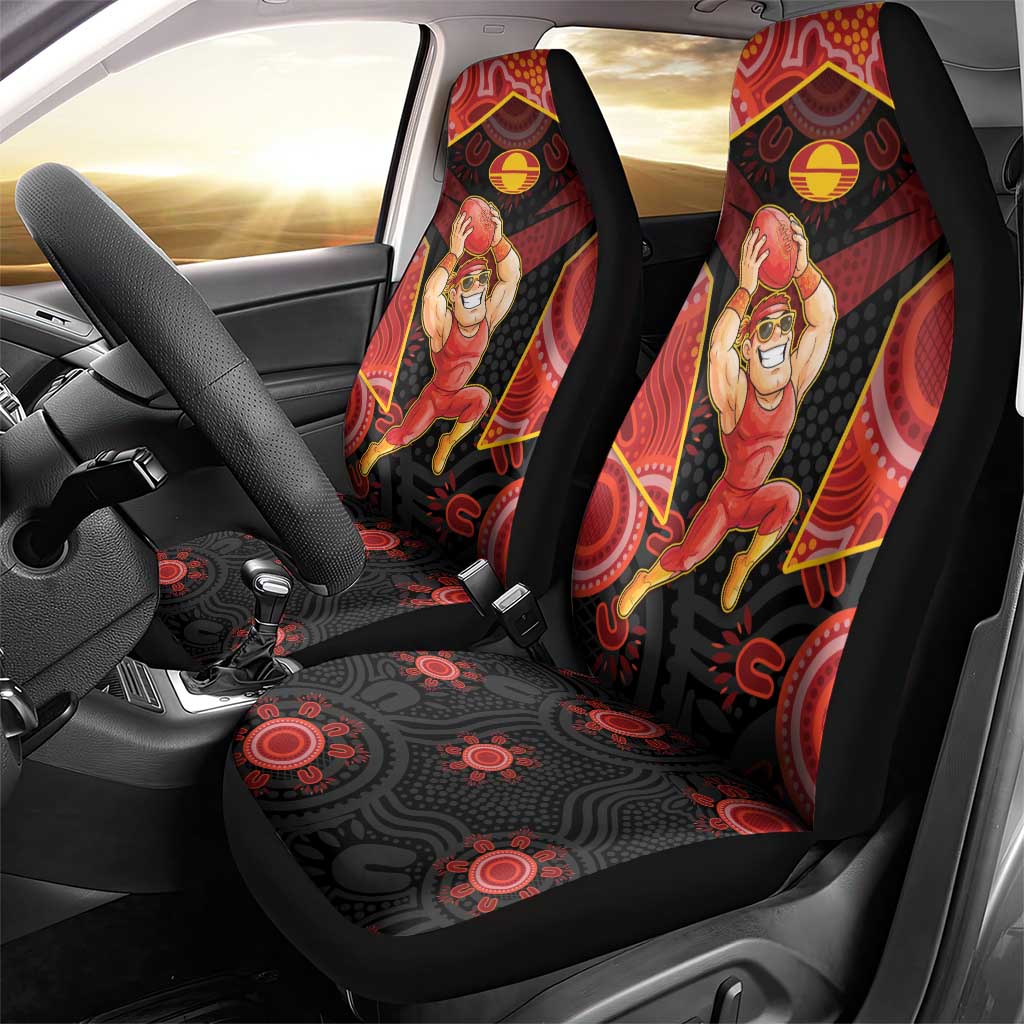 Gold Coast Suns Red Car Seat Cover Football Player Sun Emblem Dynamic