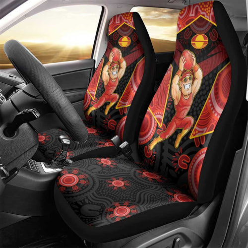 Gold Coast Suns Red Car Seat Cover Football Player Sun Emblem Dynamic