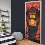Custom Gold Coast Suns Red Door Cover Football Player Sun Emblem Dynamic