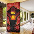 Custom Gold Coast Suns Red Door Cover Football Player Sun Emblem Dynamic