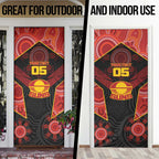 Custom Gold Coast Suns Red Door Cover Football Player Sun Emblem Dynamic