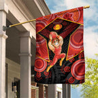 Gold Coast Suns Red Garden Flag Football Player Sun Emblem Dynamic