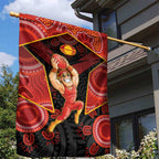 Gold Coast Suns Red Garden Flag Football Player Sun Emblem Dynamic