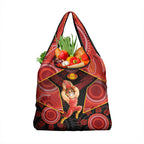 Gold Coast Suns Red Grocery Bag Football Player Sun Emblem Dynamic