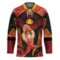 Custom Gold Coast Suns Red Hockey Jersey Football Player Sun Emblem Dynamic