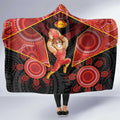 Gold Coast Suns Red Hooded Blanket Football Player Sun Emblem Dynamic