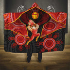 Gold Coast Suns Red Hooded Blanket Football Player Sun Emblem Dynamic