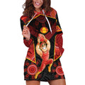 Custom Gold Coast Suns Red Hoodie Dress Football Player Sun Emblem Dynamic