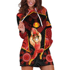 Custom Gold Coast Suns Red Hoodie Dress Football Player Sun Emblem Dynamic