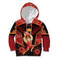Custom Gold Coast Suns Red Kid Hoodie Football Player Sun Emblem Dynamic