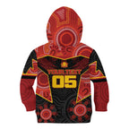 Custom Gold Coast Suns Red Kid Hoodie Football Player Sun Emblem Dynamic