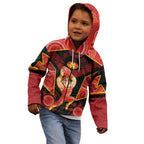 Custom Gold Coast Suns Red Kid Hoodie Football Player Sun Emblem Dynamic